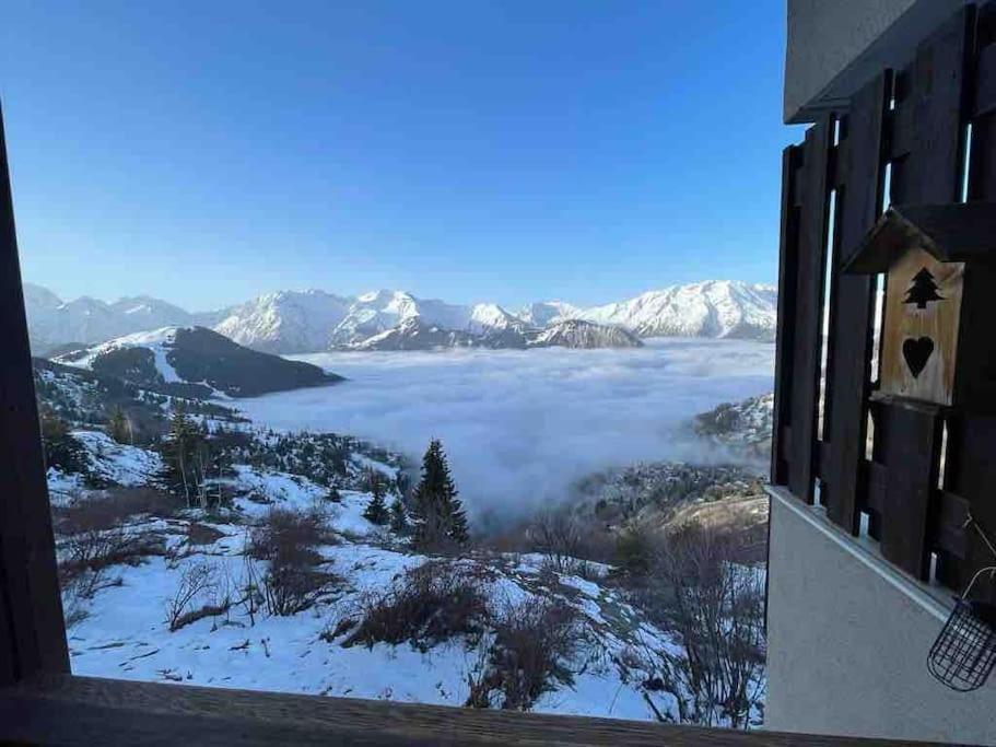 Appartement Entierement Renove, Vue Exceptionnelle Huez Luaran gambar